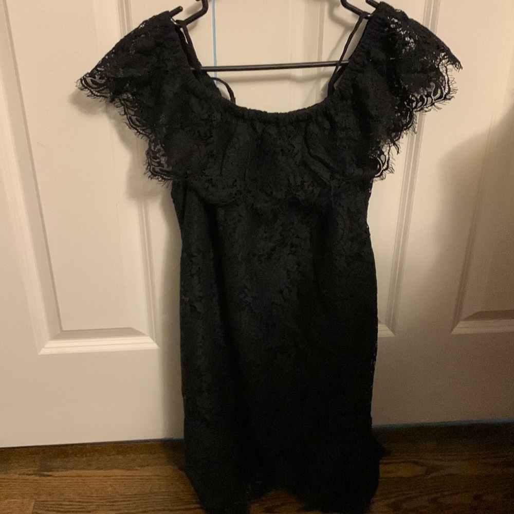 Madewell black lace dress- new with tag